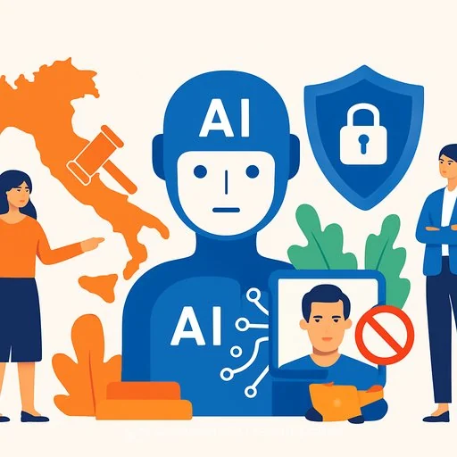 Visual for this record: Italy required parental consent for AI use under fourteen