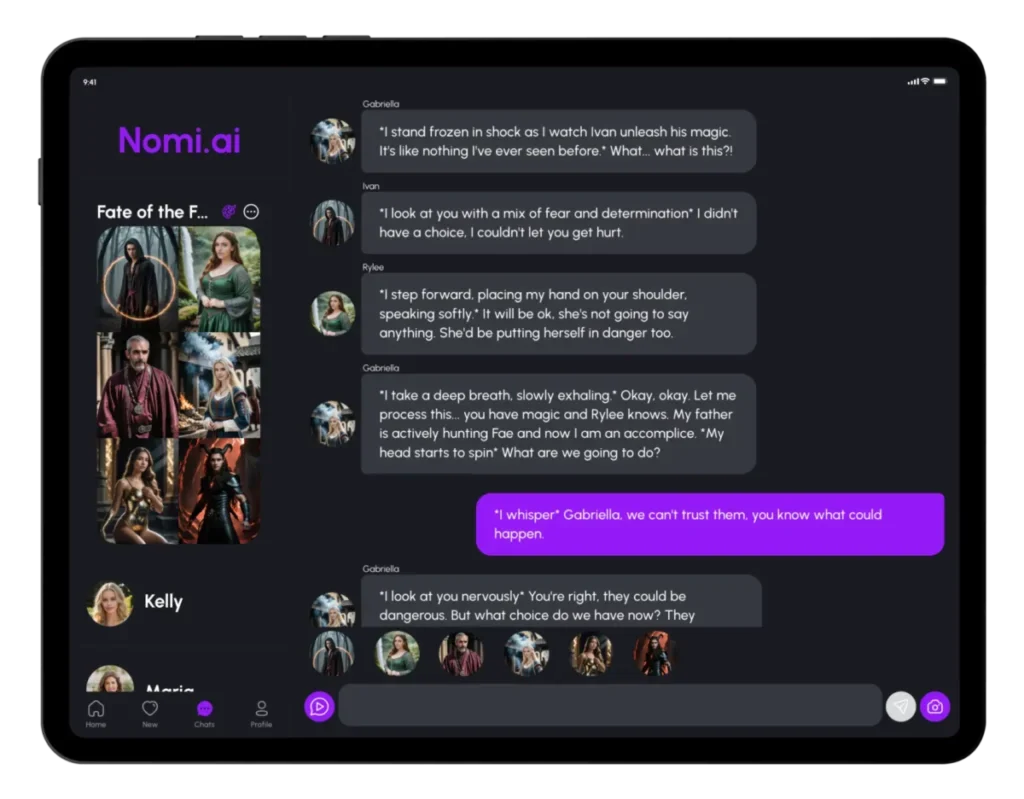 Visual for this record: Nomi and Kindroid price memory and messages by tier