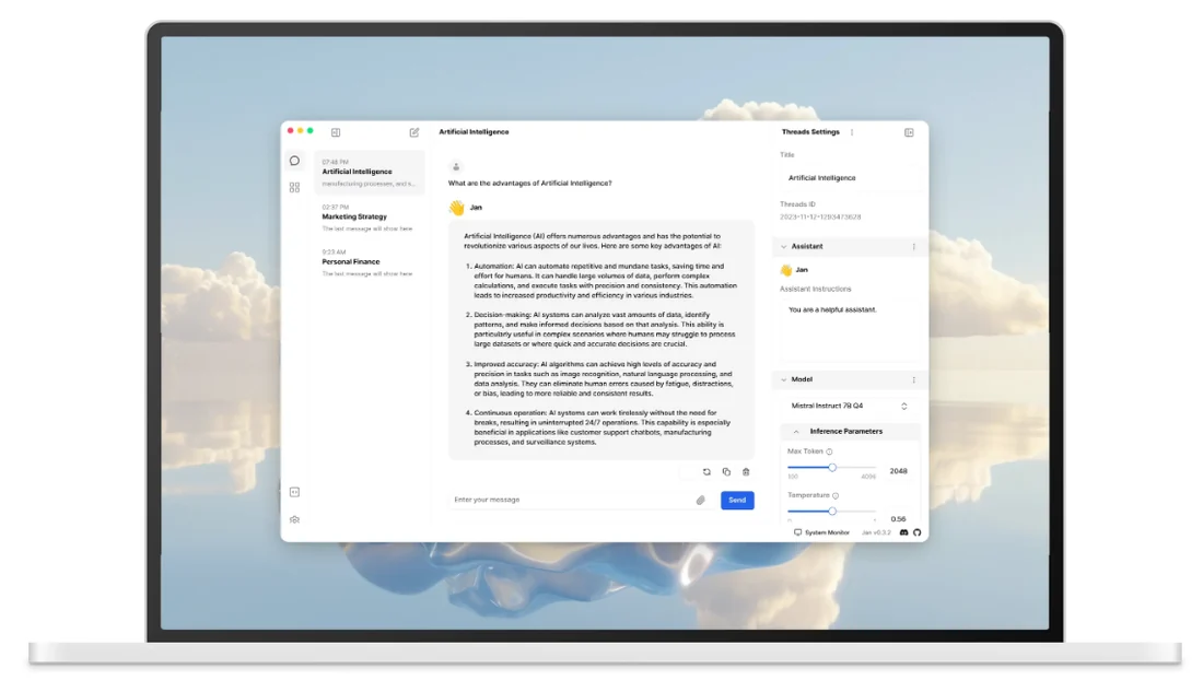Visual for this record: An open-source front end runs companion chat off-platform
