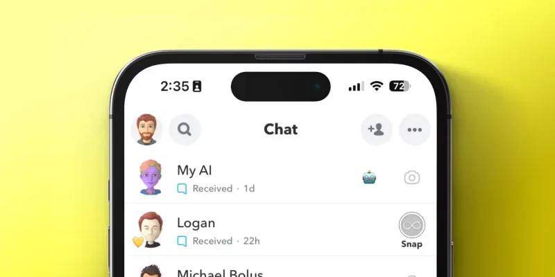 Visual for this record: Snapchat put a GPT-based friend in every user's chat list