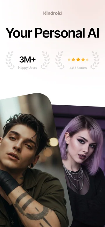 Companion portraits in Kindroid’s publisher-supplied introduction